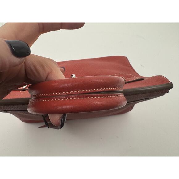 Hermes Birkin 30 Red Leather Palladium Hardware Top Handle Bag - Picture 10 of 16
